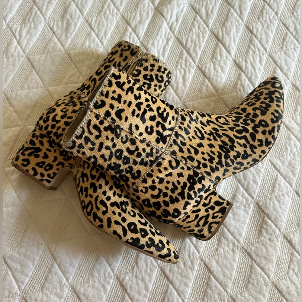 Matisse Cowhide Leopard Print Boots